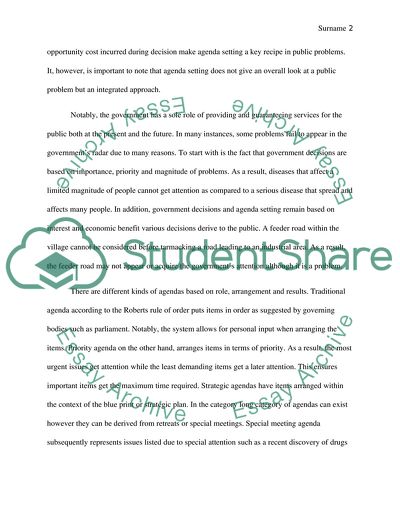 Public Policy Agenda