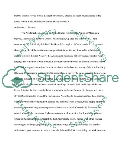 Anishinaabe Literature