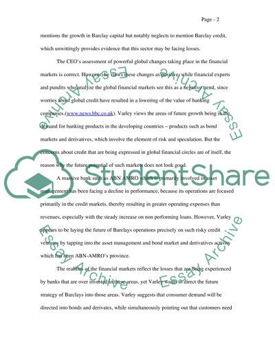 Data Exercise: BARCLAYS PLC CEOs Statement Analysis