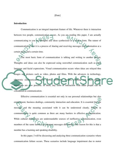 Communication Development in the Early Age and Negative Impacts on Personal Relationships