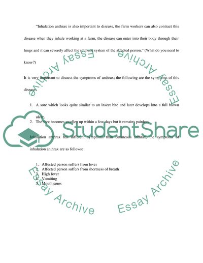 How Anthrax Spreads and How It Can Be Cured and Avoided