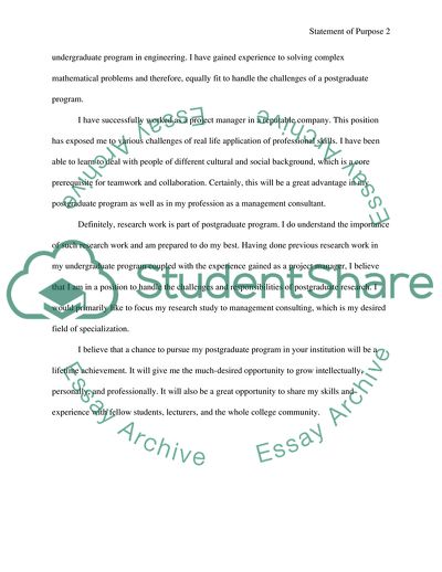 Statement of Purpose