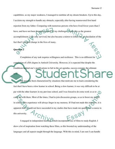 bachelor's degree essay