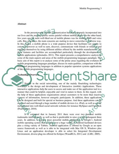 Mobile Development Languages