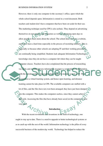 Theoretical Concept of Business Information System