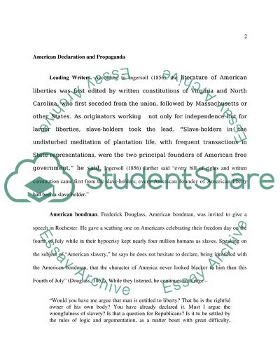 The American Declaration of Independence