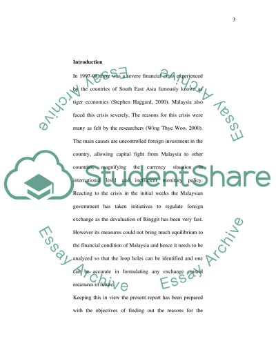 Malaysia Exchange Controls during the Asian Crisis