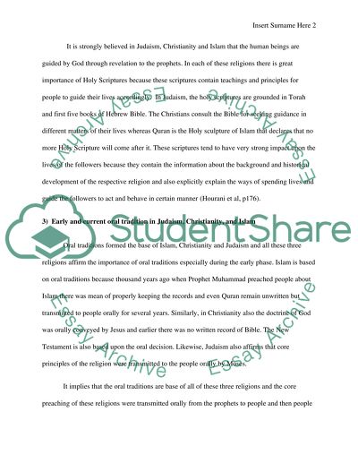 Judaism, Christianity, and Islam