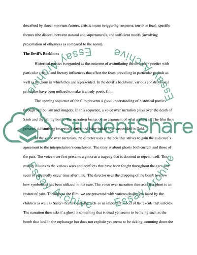 Historical Poetics in The Devils Backbone