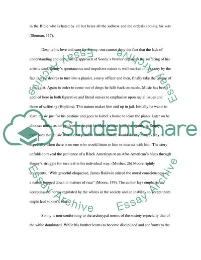 Racial issues. Sonnys Blues by James Baldwin