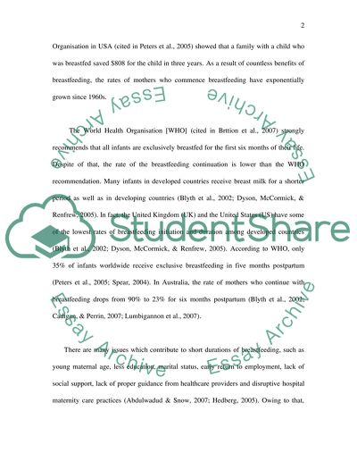 Critical review of research studies about effective strategies in prolonging breastfeeding
