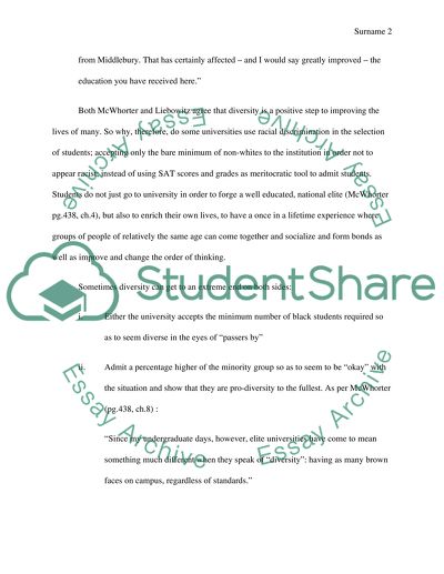 Racial Discrimination in the Admission of Students to University