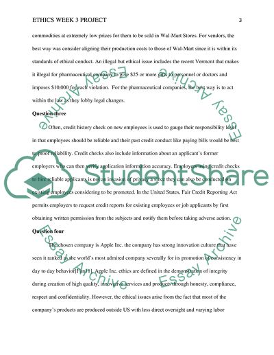 Ethic week 3 Project