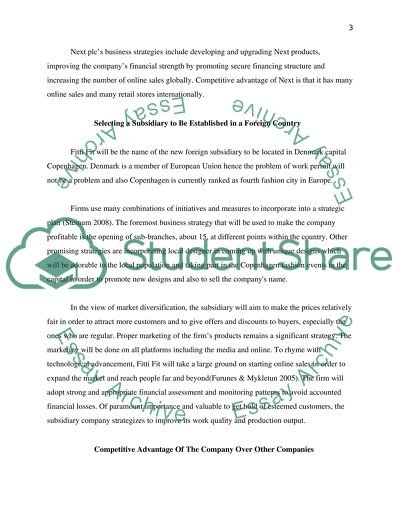 A Subsidiary Company in a European Union Country