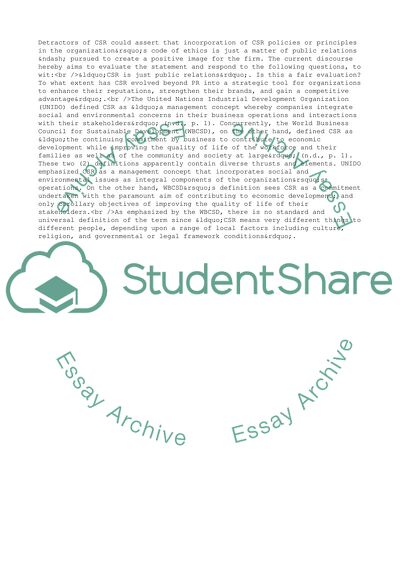 Is Corporate Social Responsibility Just Public Relations