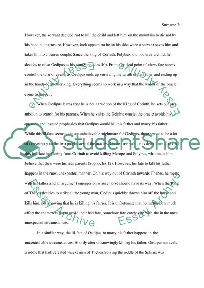 Oedipus essay questions