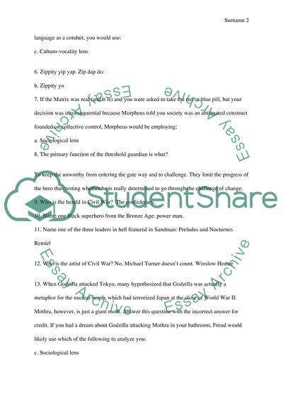 Literature questions