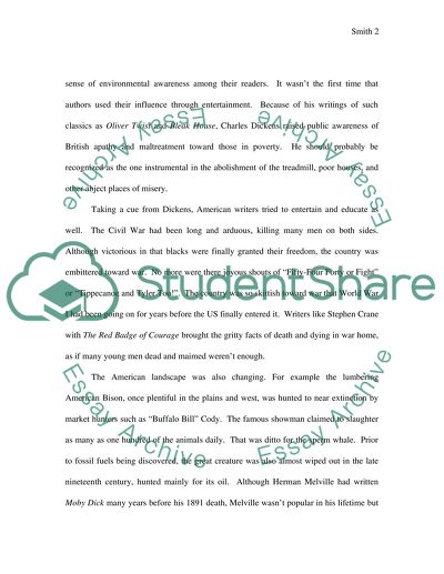 Social and Ecological Awakening in Post Civil War United States