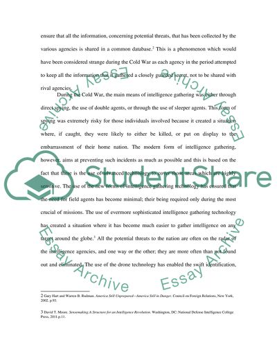 Intelligence Community during and after the Cold War