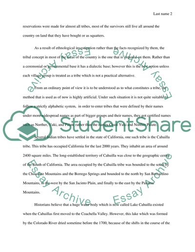 Cahuilla Tribe Colonization