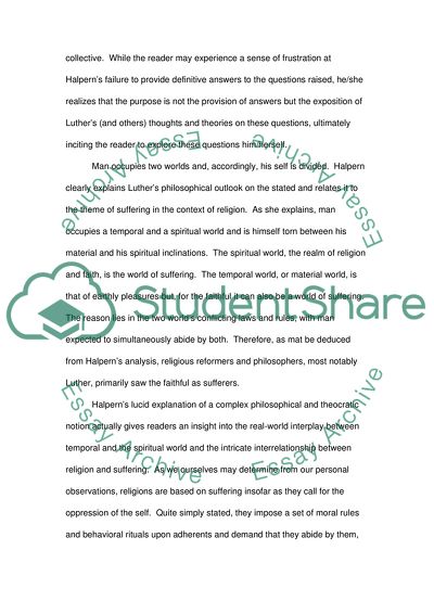 Cynthia Halperns book: suffering, politics, and power