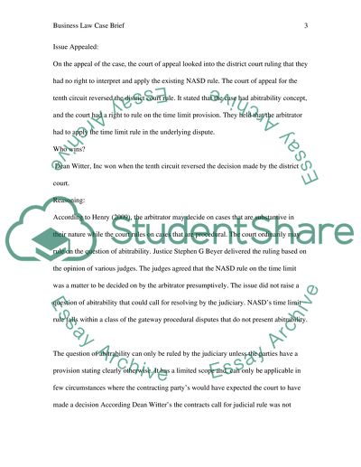 Business Law Case Brief