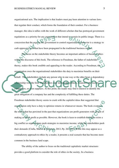 The concept of business ethics