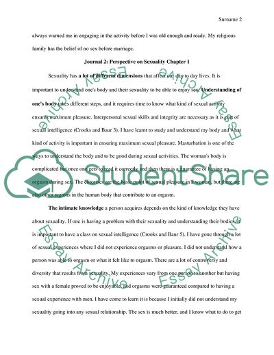 Sex and the Sexual Act