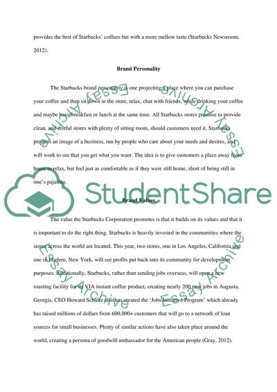 Brand Analysis: Starbucks