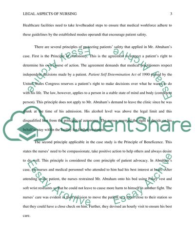 LEGAL ASPECTS OF NURSING