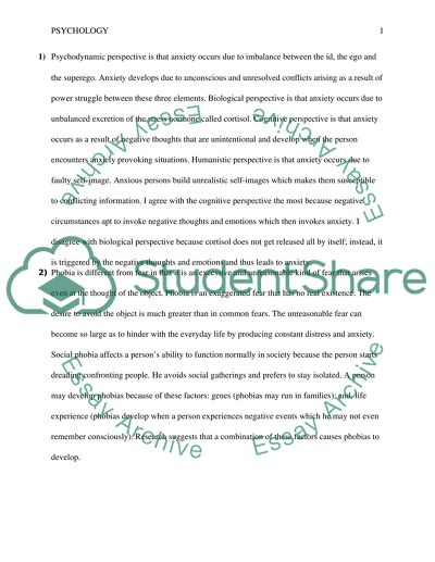 Surveys of anxiety and phobia vs fears