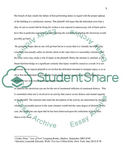 Tortious Loss, Civil and Criminal Law