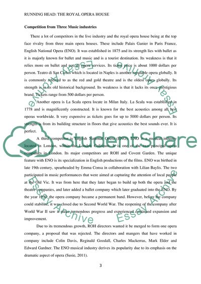 The Organization of the Royal Opera House