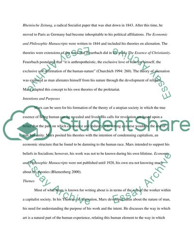 Gain an understanding of Marx and apply the work of the theorist to a contemporary issue