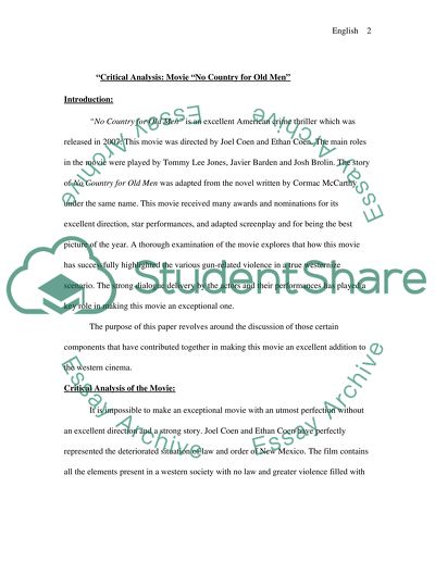 No Country for Old Men Movie