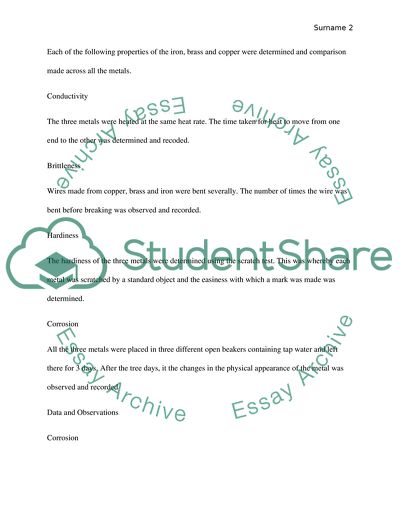 Metals and corronslon