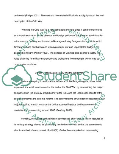 The Extend of the West Victory in the Cold War