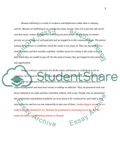 Human sex trafficing in united states