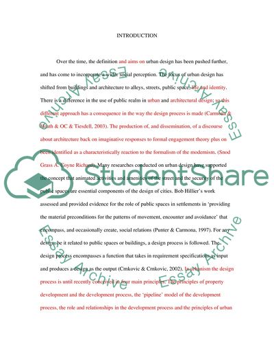 The Dominant Urban Design Approach