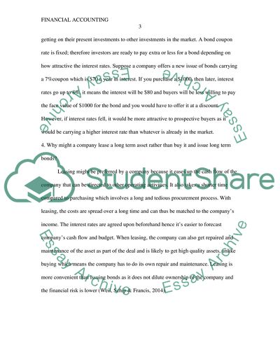 Financial Accounting questions