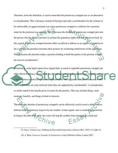 Application of the Doctrine of Promissory Estoppel in Contracts