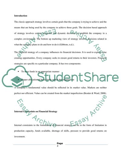 Factors That Form Financial Strategy