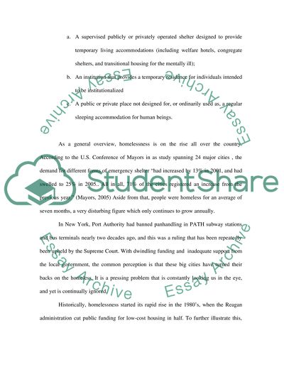 The Homeless Policy in New York City