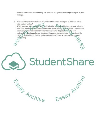 Assignment 6 - Case Study: Meet Gloria