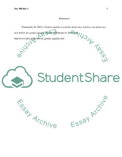 Democracy and Gender Equality