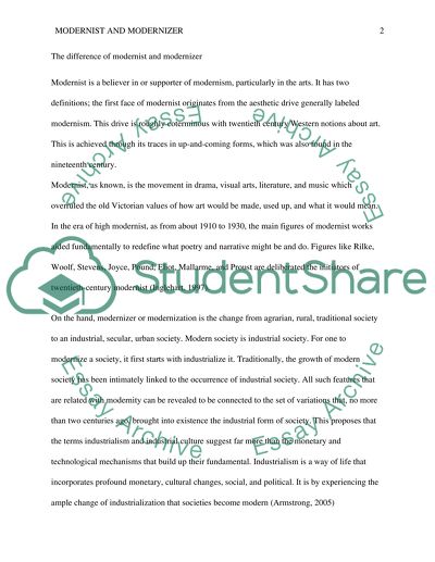 Modernism - Cultural History