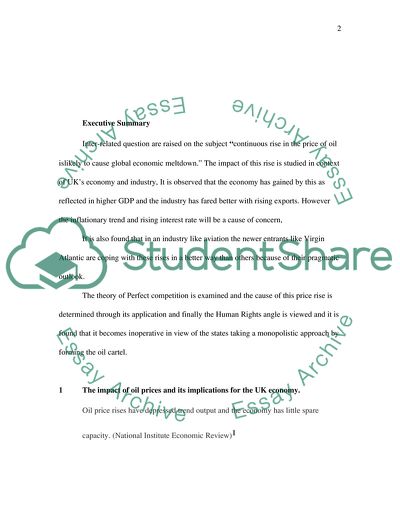 Continuous Rise in the Price of Oil Is Likely to Cause Global Economic Meltdown