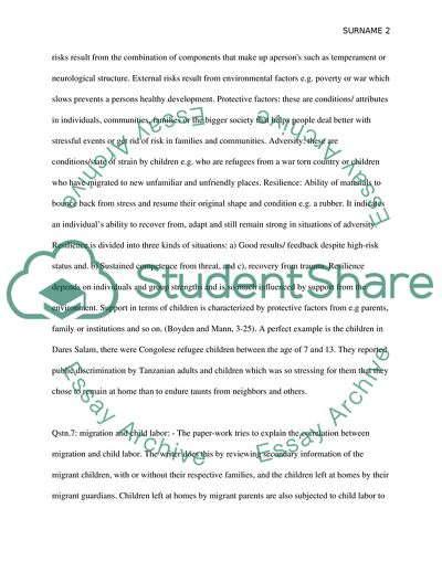 Children in Crisis - Migration and Child Labor