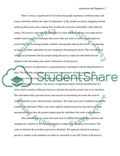 Adjustment and Happiness in Psychology