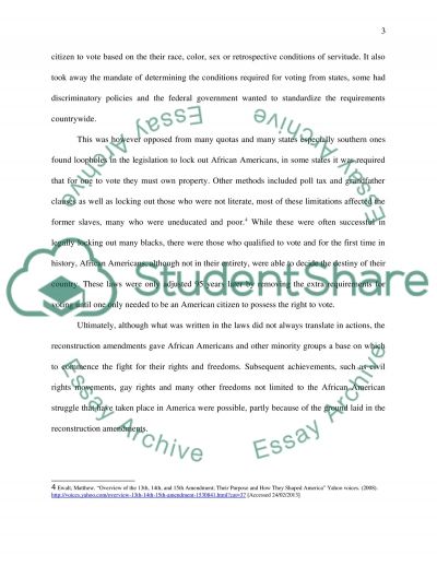 15th amendment essay